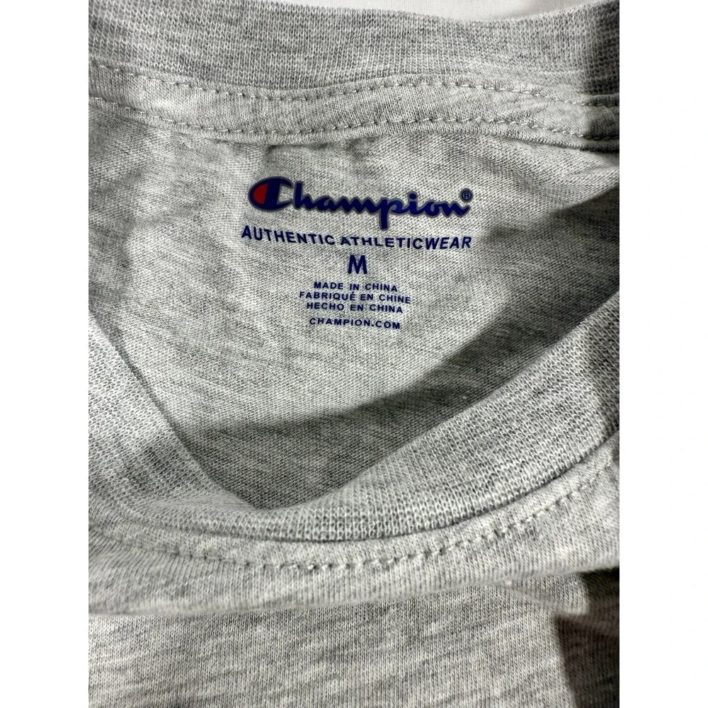 Champion Boys M Long Sleeve Oxford Heather Logo Shirt‎ NWT Medium Athletic Tee